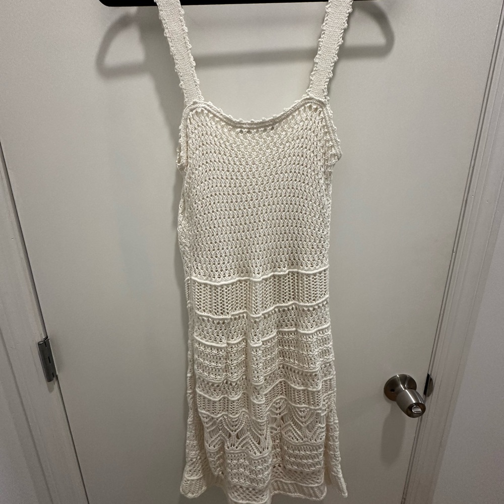 Cream Crochet Knit Dress - Picture 2 of 2